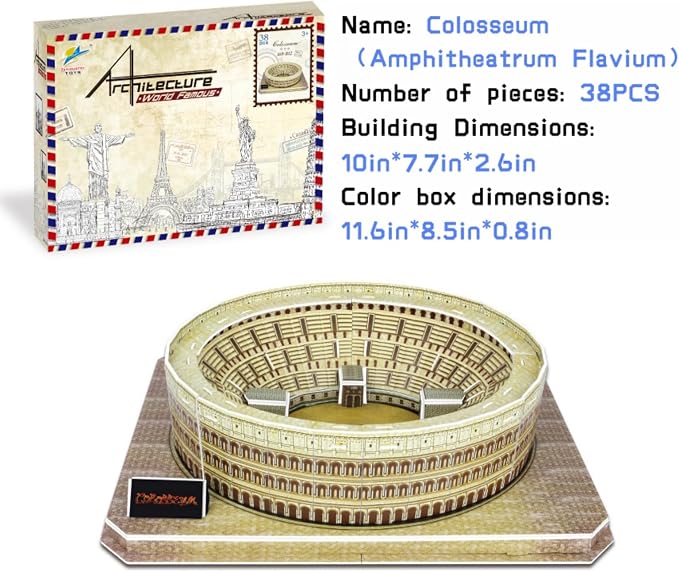 Architecture World Famous of 3D Puzzle.Build Your Own Collection of 17 Global - Image 5