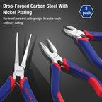 WORKPRO Mini Pliers Set, 3-Piece Small Pliers Tool Kit | Includes 4” Diagonal - Image 5