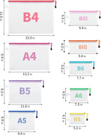JARLINK 72Pcs Mesh Zipper Pouch Bags, 8 Sizes Waterproof Zipper Bags | - Image 3