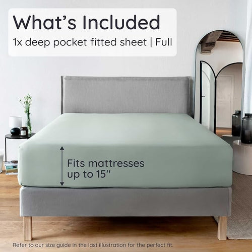 Bambaw 100% Viscose Derived from Bamboo Full Fitted Sheet Only, Soft & Cooling - Image 2