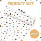 Qyeahkj Boho Dot Bulletin Board Paper Roll Boho Polka Dot Bulletin Board - Image 2