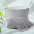 4-Pack Bamboo Viscose Zippered Pillow Cases Standard Size, 400 Thread Count by ZaizaiHome