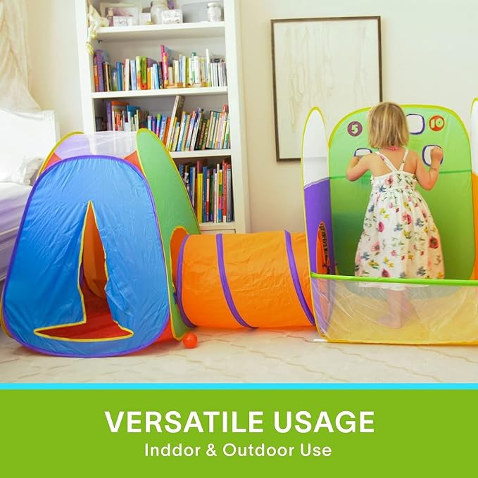 Alvantor® Kids Tent Play Tents & Tunnel 3-in-1 Pop Up Tent - Image 3