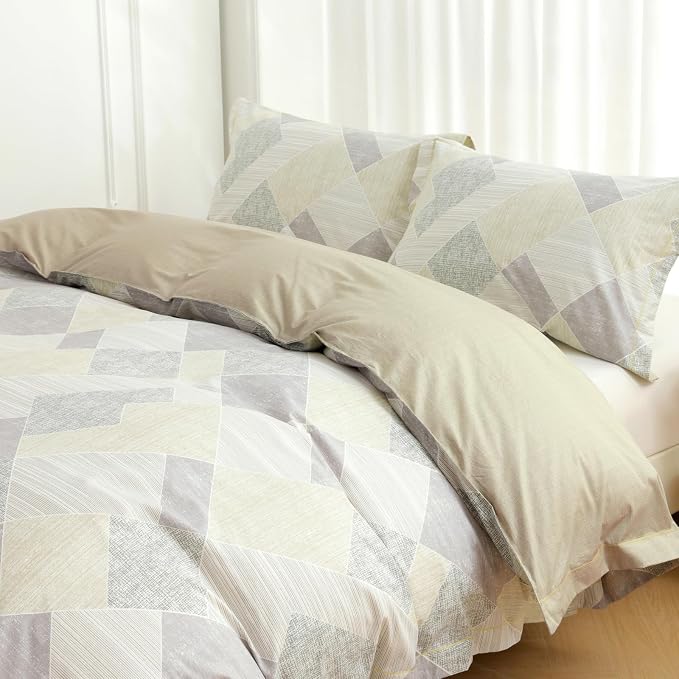 OAITE Duvet Cover Set King Size Floral Pattern Ultra Soft 100% Cotton Duvet - Image 2