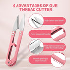 CZZXI 3PCS Thread Snips, High-Carbon Steel Thread Cutter | 4.25inch Yarn - Image 2