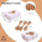 32 PCS White Soap Boxes for Homemade Soap, 3.54 X 2.36 X 1.18 Inch Soap - Image 2