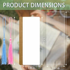 DSYIL 50 Sets Blank Bookmarks Making Kit, 50 Colorful Tassels - Image 2