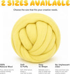 3.53oz Wool Roving: Needle Felting Wool White Roving Wool Felting Supplies Pure - Image 8