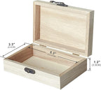 Cregugua 8 Pack 6 X 4 X 2 Inch Unfinished Wooden Box - Image 3