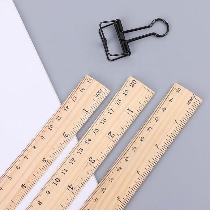 3 Pack Wooden Ruler Wood Ruler Measuring Tool | Wood Ruler - Image 6