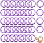 Round Carabiner Clip Bulk 48pcs 1 Inch Colorful Circle Carabiner Key Ring Clips by Cmidy