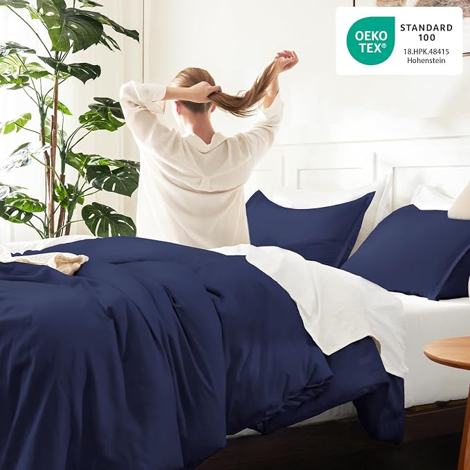 Litanika Twin XL Comforter Set Indigo, 2 Pieces Extra Long Dorm Bedding Sets - Image 4