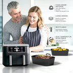 Silicone Air Fryer Liners 2 Pack, Reusable Liners Compatible - Image 7