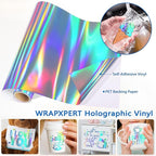 WRAPXPERT Holographic Vinyl, Rainbow Silver Adhesvie Roll - Image 4