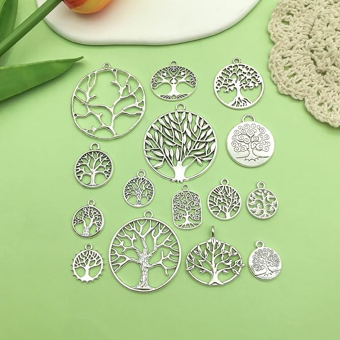 Valentine's Day Heart Charms Set, Decorative Rose and Flower Designs - Image 5