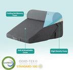 Bedluxe 3Pcs Orthopedic Bed Wedge Pillow Set, Foam Wedge Pillow Post Surgery - Image 5