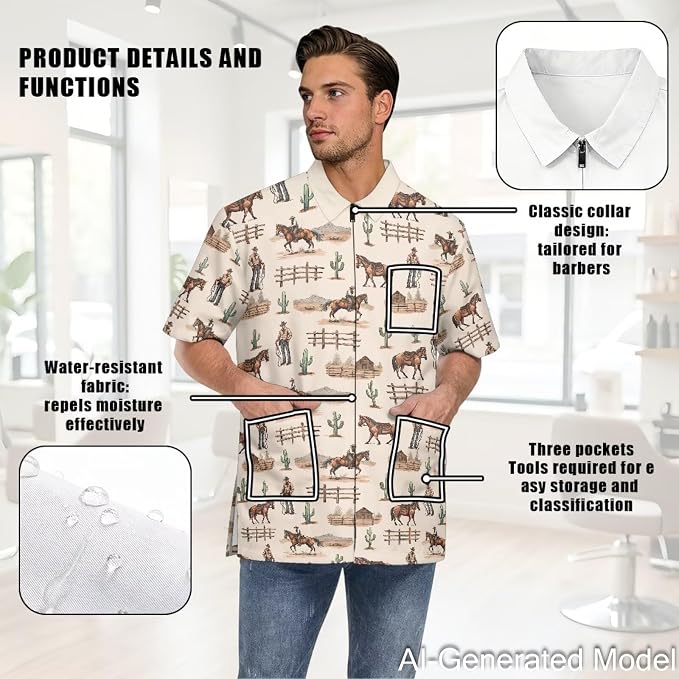 Professional Grooming Smock Unisex, Water Resistant Anti-Static | Hairdresser - Image 5