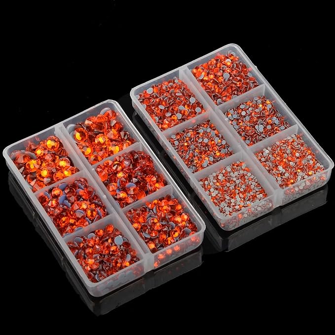 10000Pcs 2-Boxes Mixed Size Hot Fix Round Crystals Gems Glass Stones Hotfix - Image 5