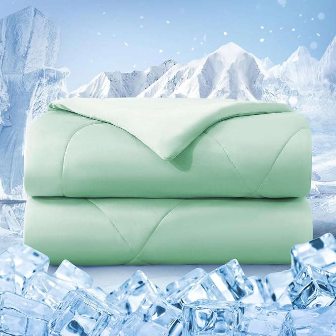 Cooling Comforter King Size, Double-Sided Cold Tech Fabric Quilted Bed by bedsmile