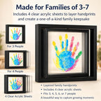 Family Handprint Frame Kit, Dual Rotating Photo & Handprint Display, DIY - Image 3