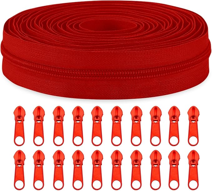 Sawoake #3 Nylon Coil Zippers by The Yard Bulk 10 Yards by Zipper