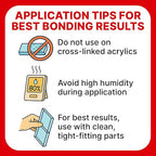 Acrylic Bonding Cement with Applicator Bottle 4 oz, Fast-Setting Glue - Image 8