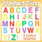 1312Pcs Foam Letter Stickers for Crafts 8Colors Self Adhesive Foam Stickers EVA - Image 2