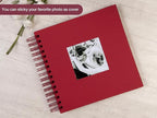 potricher 8 x 8 Inch DIY Scrapbook Photo Album 80 Pages Thick Kraft Blank Red - Image 2