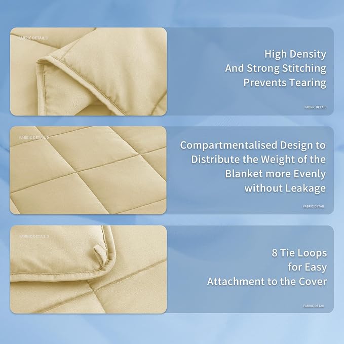 Topcee Weighted Blanket for Adults Twin Size Soft Cooling Heavy Blanket Sleeping - Image 5