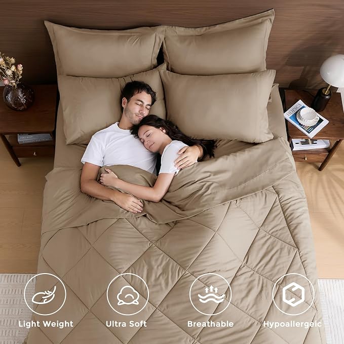 HEVUMYI Khaki Full Comforter Set - Image 2