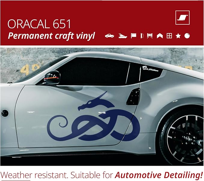 ORACAL 651 Gloss Dark Blue Permanent Vinyl Tape Roll – Premium Adhesive Film - Image 4