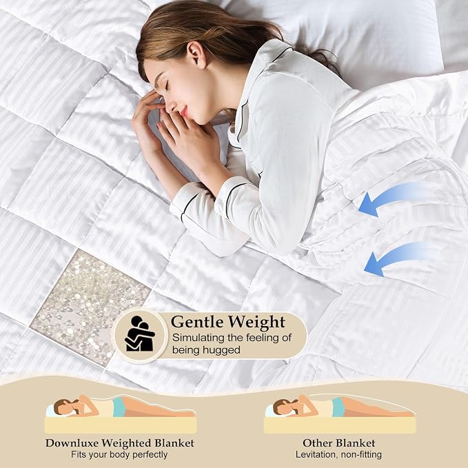 downluxe Weighted Blanket Queen Size, 15 lb Weighted Blanket - Image 3