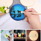25 Pcs 4 Inch Wood Circles, Unfinished Wood Circles Round Disc Cutouts - Image 3