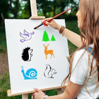 80 Pcs 3 x 3 Inch Stencils for Painting on Wood, Reusable Farm & Animal Plastic - Image 5