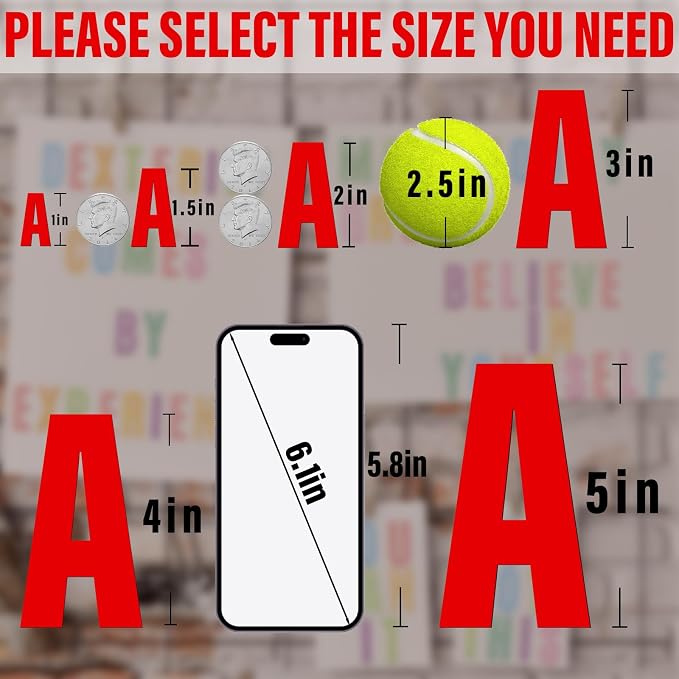 Letter Stickers, Mailbox Numbers, 1.5 Inch Waterproof Vinyl Alphabet | 1 1/2 - Image 6