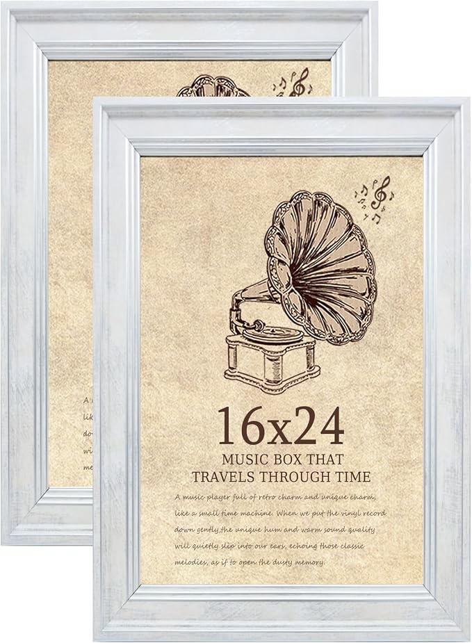 16x24 Picture Frame with Real Glass set of 2, Vintage Frames by TKYGU