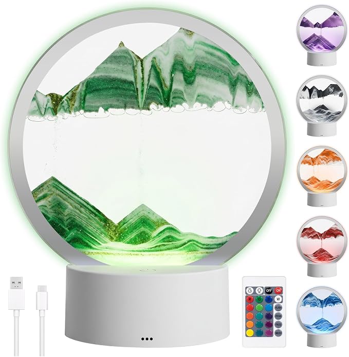 Meditation Sand lamp Liquid Motion 16 Color, Guided Visual Meditation Tool - Image 8