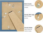 6x8 Picture Frame with Wavy Mat, Wooden Real Glass 6 x 8 Photo Frame - Image 4