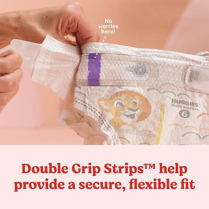 Huggies Size 3 Diapers, Little Movers Baby Diapers, Size 3 (16-28 lbs), 76 Count, Packaging May Vary