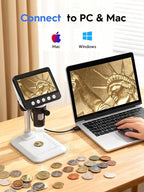 Coin Microscope, 4.3" LCD USB Digital 1000X 1080P Coin Magnifier | 8 Adjustable - Image 8