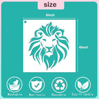 yhslmh Lion Tiger Stencils for Painting on Wood Reusable Animal Spray Paint - Image 3