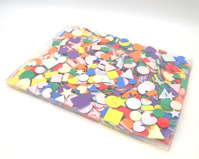 OISAKLD 780+ EVA Foam Sticker Shapes Stick-On Shapes in 6 Designs EVA Craft Foam - Image 5