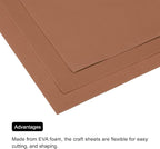 MECCANIXITY EVA Foam Sheets Brown 19.7 Inch x 17.7 Inch 0.8mm Thick Crafts Foam - Image 5