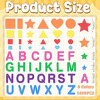 1490Pcs Foam Stickers for Crafts 8Colors Self Adhesive Foam Letter Shape - Image 2