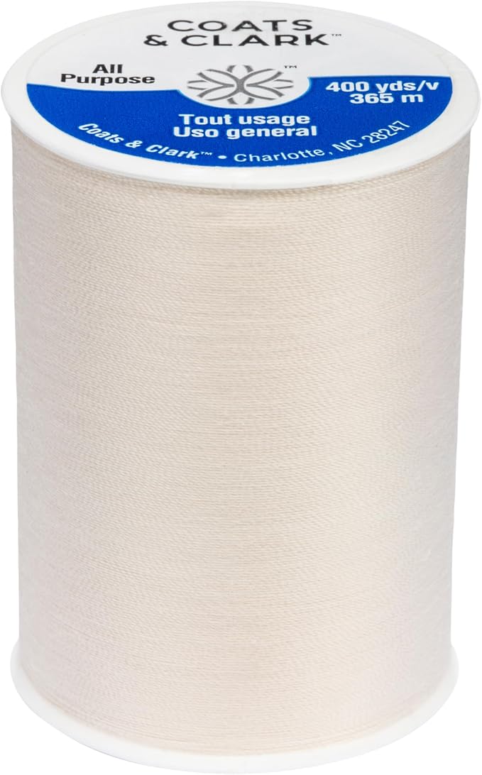 Coats & Clark Dual Duty All-Purpose Natural Thread 400 Yards 1 Spool of Yarn by Unknown