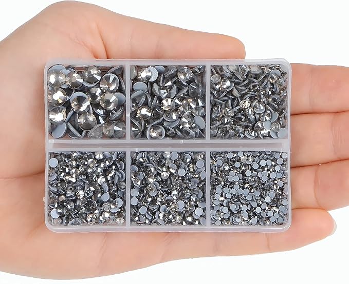 4000Pcs Mixed Size Hot Fix Round Crystals Gems Glass Stones Hotfix Flat Back - Image 6