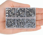 4000Pcs Mixed Size Hot Fix Round Crystals Gems Glass Stones Hotfix Flat Back - Image 6