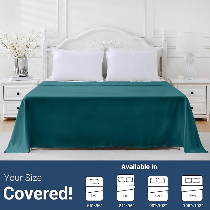 Full Flat Sheet Only, 1 Pack Top Bed Sheets, Soft Breathable Brushed Microfiber - Image 5