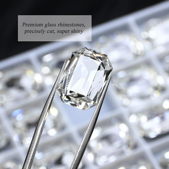 24Pcs Point Back Glass Rhinestones, 18 * 13MM Octagon Shape Faceted Rhinestones - Image 3
