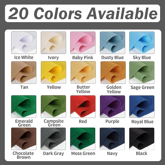 White Felt Fabric Sheet 72" X 36", 1.4mm Thick Large Soft Durable Flexible - Image 3